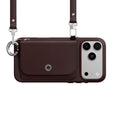 iPhone 18 Pro Max / 17 Pro Max MAGEASY Pouch M MagSafe Wallet Case with Lanyard [Burgundy] - Burgundy