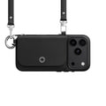 iPhone 18 Pro / 17 Pro MAGEASY Pouch M MagSafe Wallet Case with Lanyard [Black] - Black