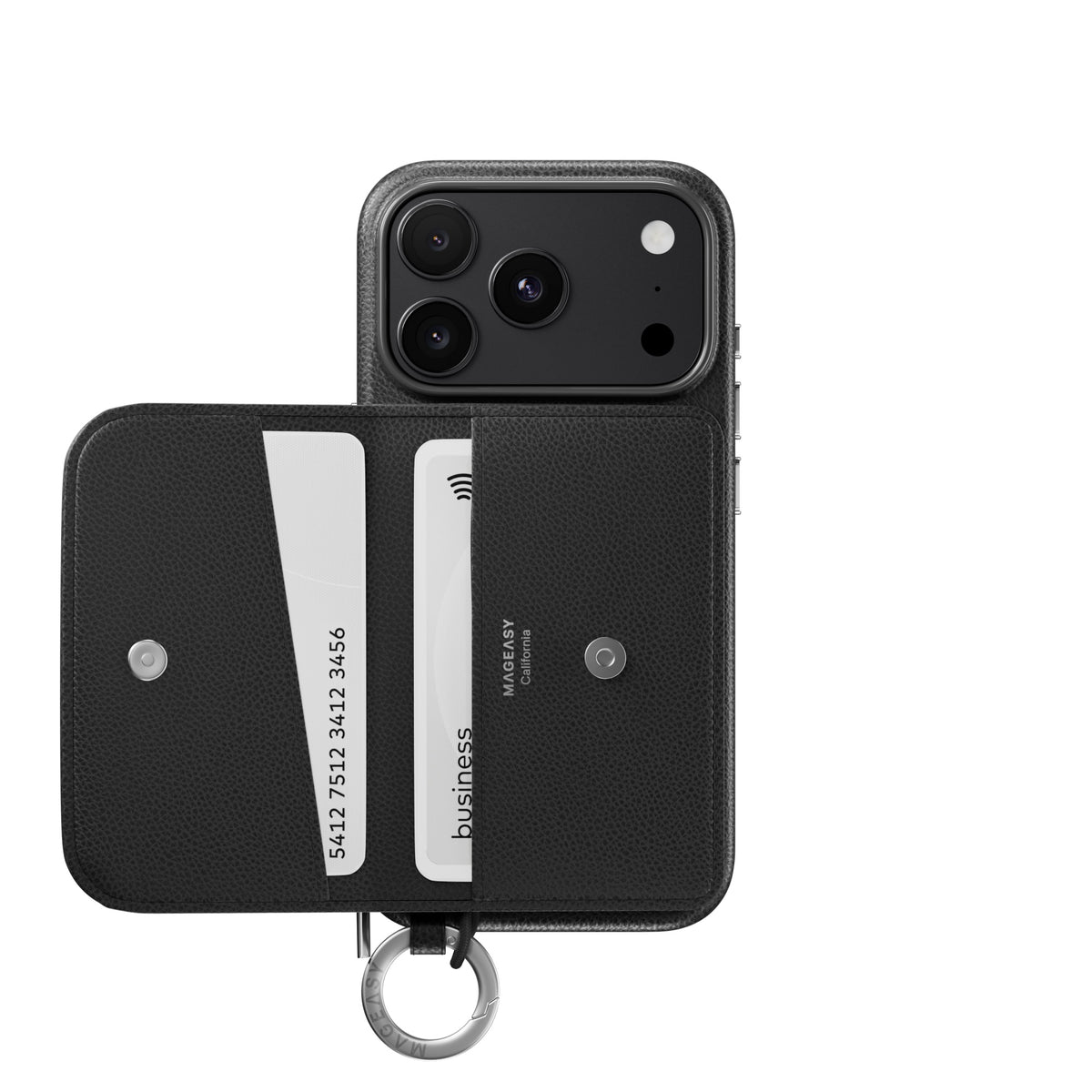 iPhone 18 Pro / Pro Max & 17 Pro / Pro Max MAGEASY Pouch M MagSafe Wallet Case with Lanyard
