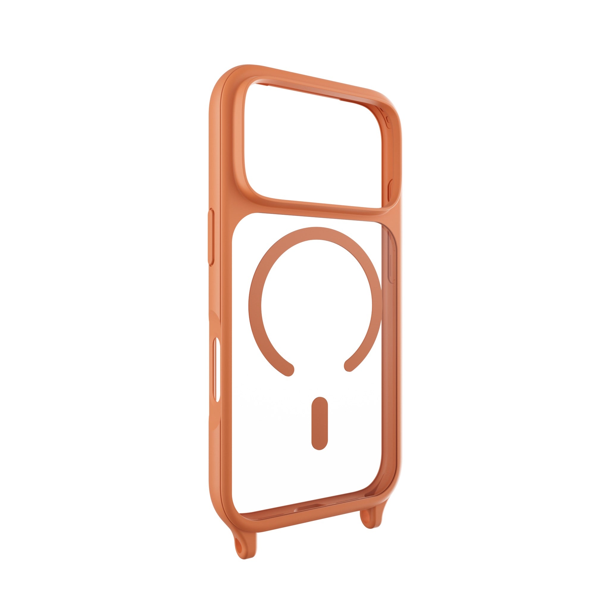 MAGEASY ROAM M MagSafe Crossbody Lanyard Case for iPhone 17 Pro - Coral Orange
