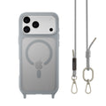 MAGEASY ROAM M MagSafe Crossbody Lanyard Case for iPhone 17 Pro Max - Misty Gray - Mist/Misty Gray
