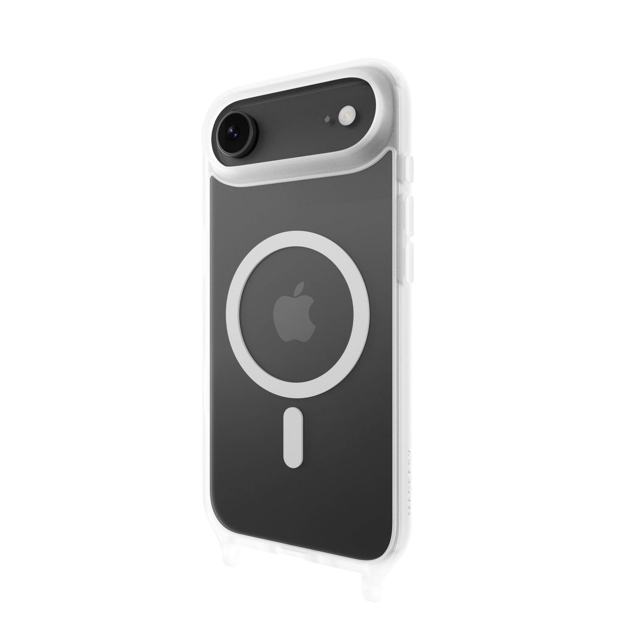MAGEASY ROAM M MagSafe Crossbody Lanyard Case for iPhone Air - Transparent Black
