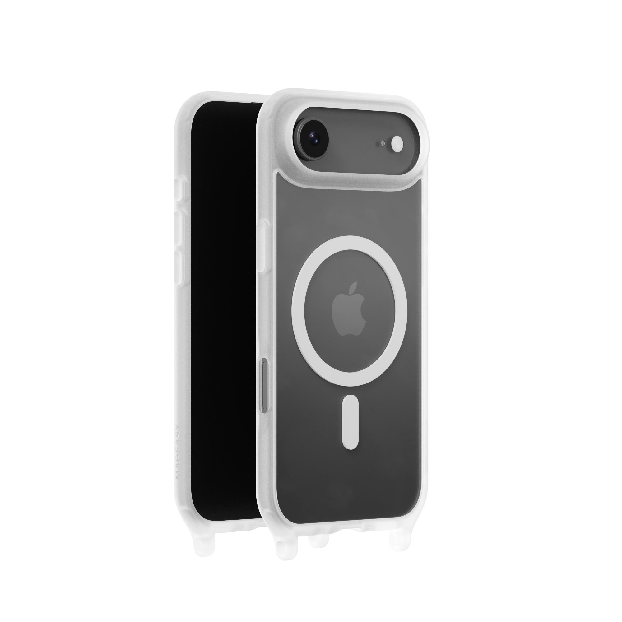 MAGEASY ROAM M MagSafe Crossbody Lanyard Case for iPhone Air - Transparent Black
