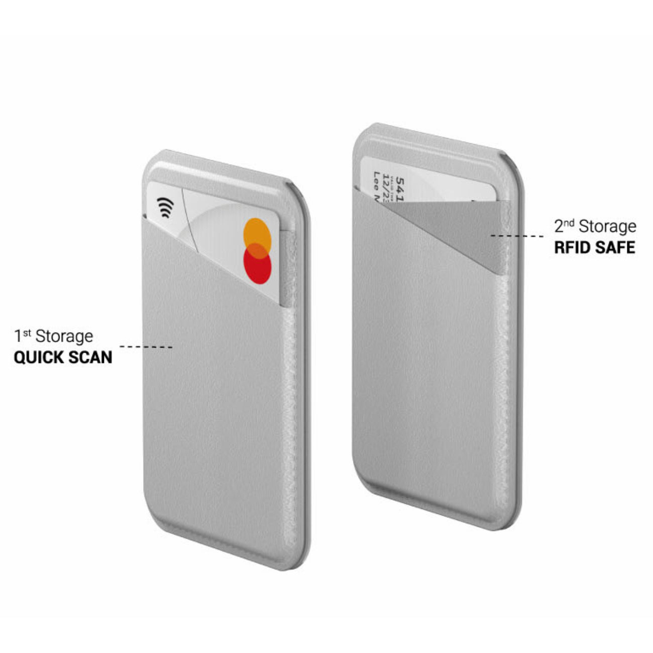 MAGEASY Snap Stand Wallet MagSafe Card Holder with Stand – RFID Blocking - Grey