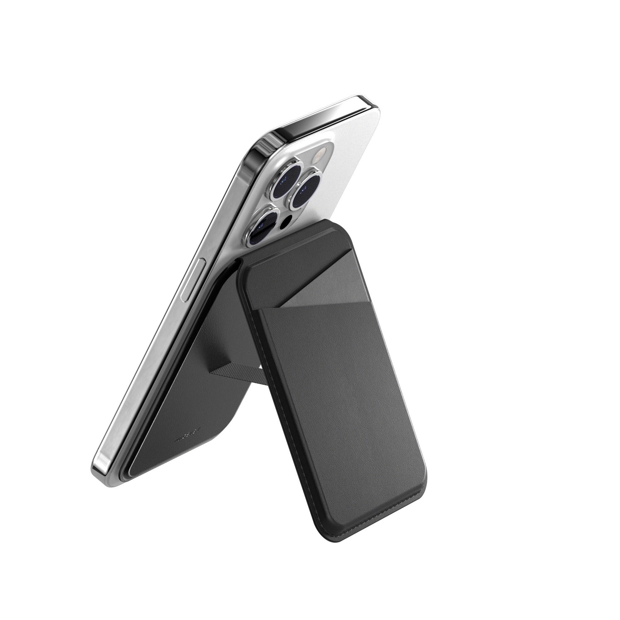 Mageasy Snap Stand Wallet MagSafe Card Holder with Stand – RFID Blocking - Black