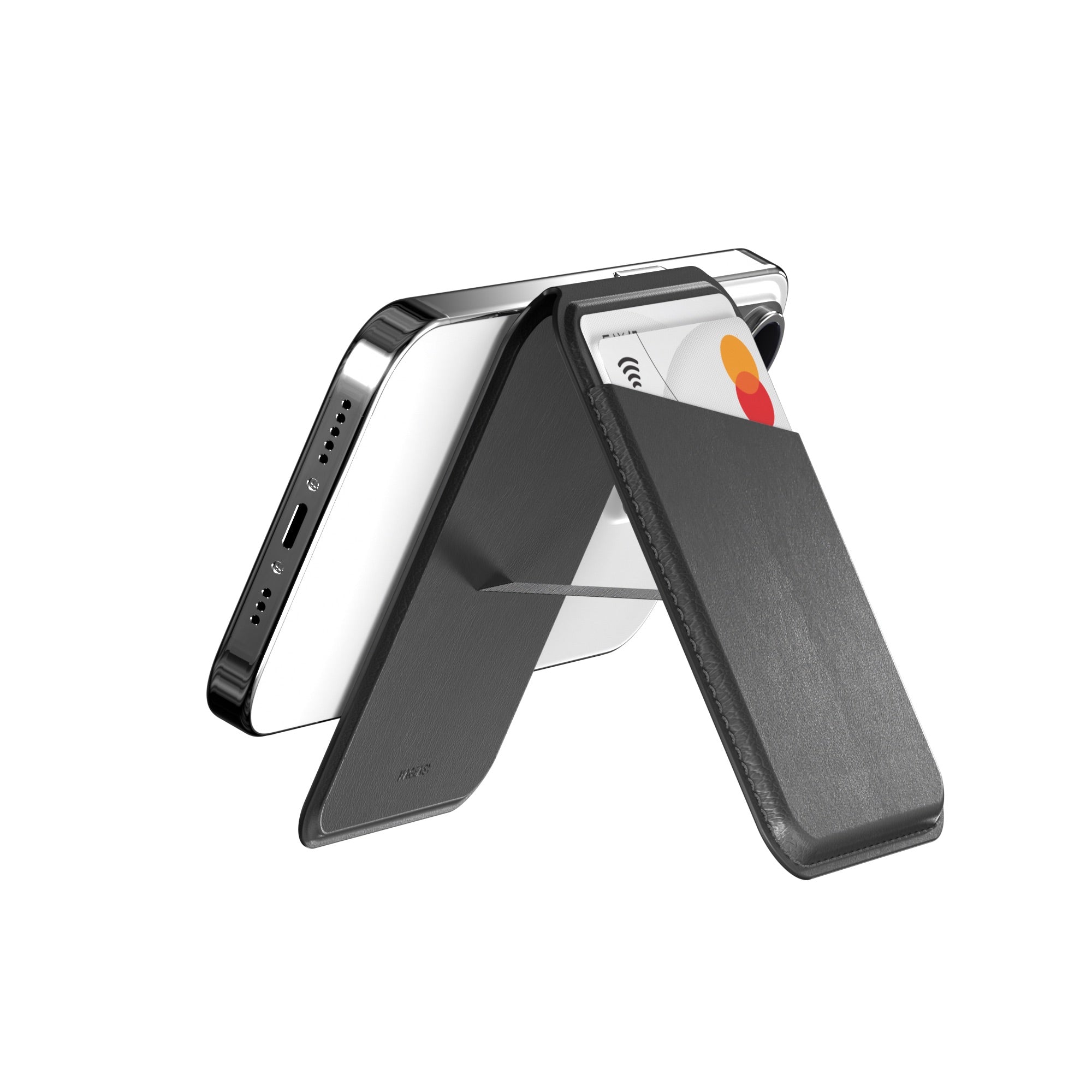 Mageasy Snap Stand Wallet MagSafe Card Holder with Stand – RFID Blocking - Black