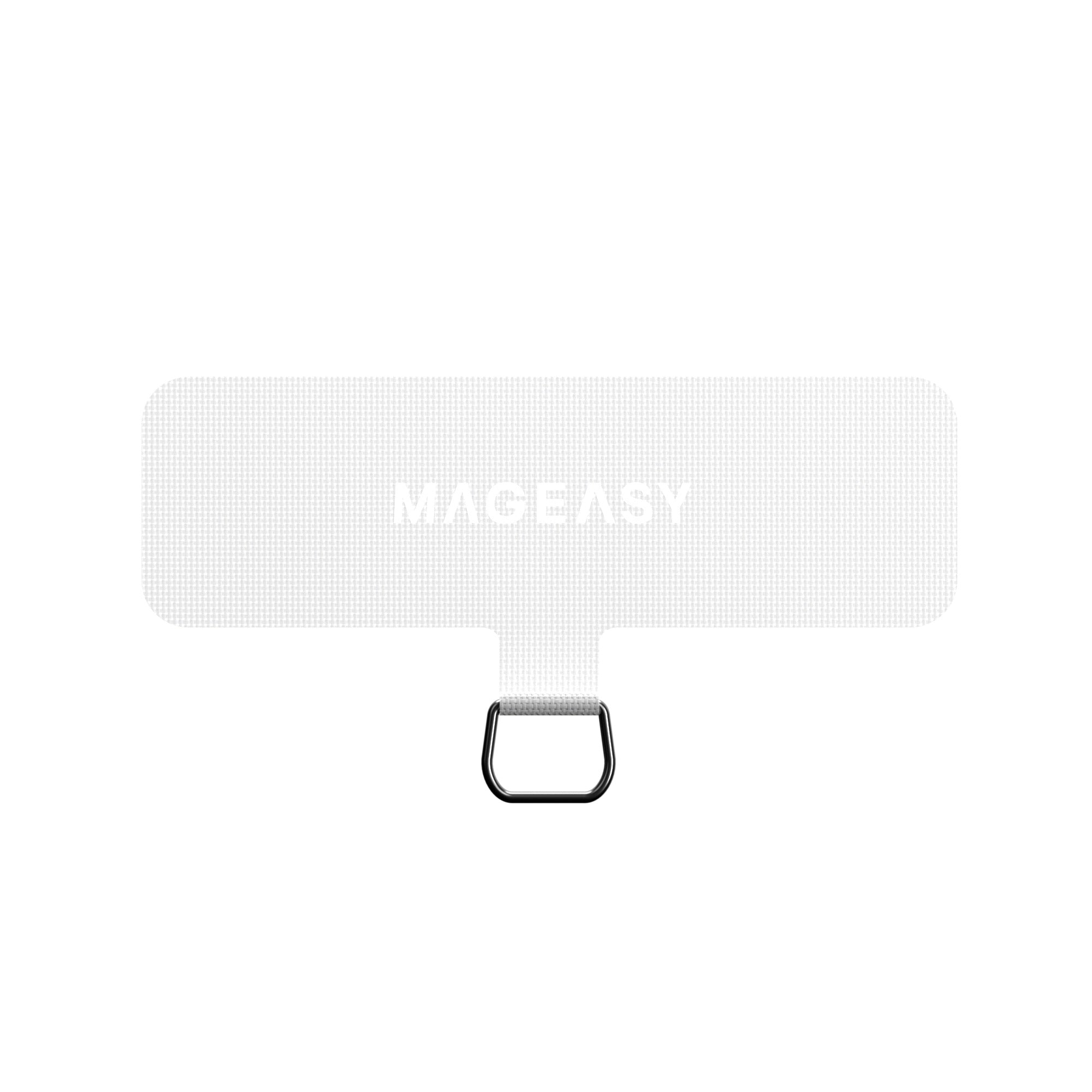 Mageasy Universal Strap Card – Ultra-Thin Phone Lanyard Adapter for iPhone & Android -White
