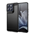 Motorola Edge 70 Carbon Fibre TPU Case Slim Shockproof Cover Black - Black