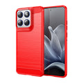 Motorola Edge 70 Carbon Fibre TPU Case Slim Shockproof Cover Red - Red