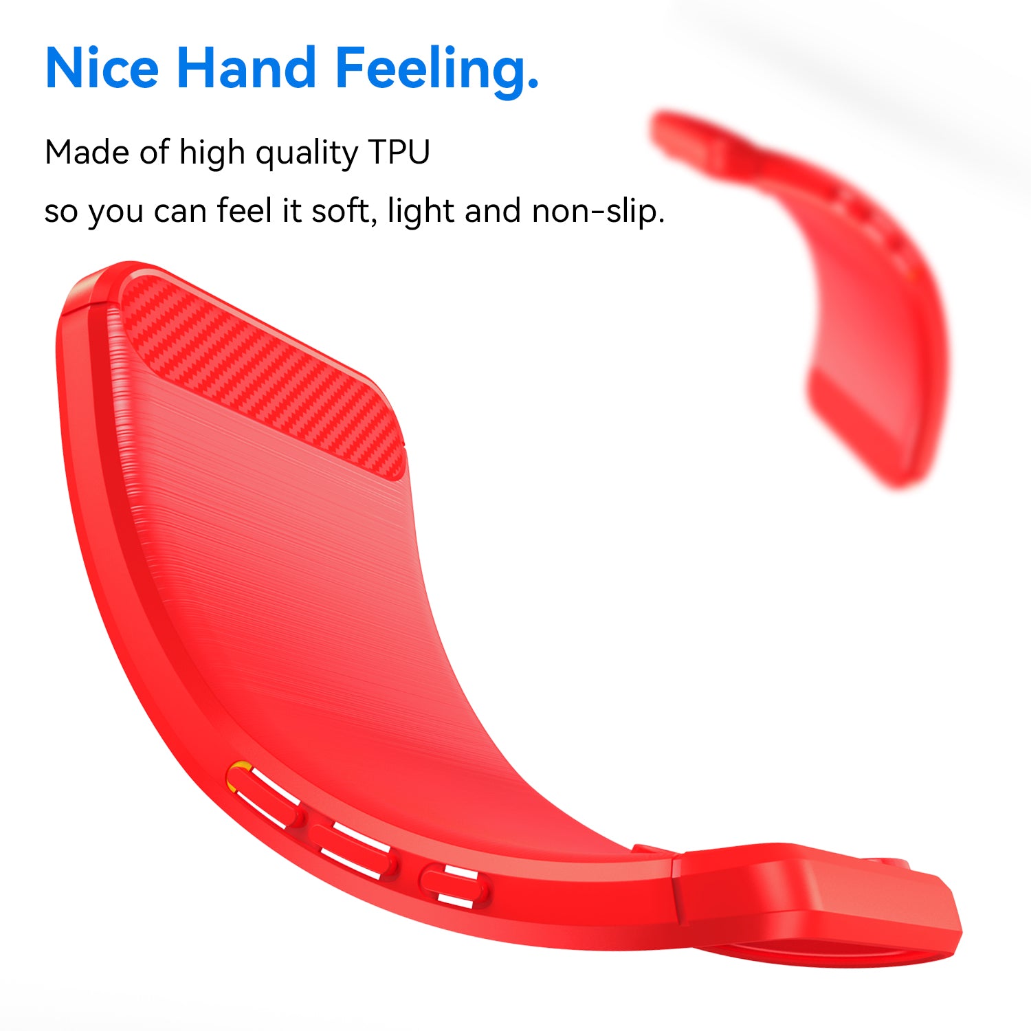 Motorola Edge 70 Carbon Fibre TPU Case Slim Shockproof Cover Red