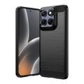 Motorola Edge 70 Fusion Carbon Fibre TPU Case Slim Shockproof Cover Black - Black