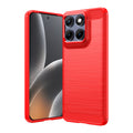 Motorola Edge 70 Fusion Carbon Fibre TPU Case Slim Shockproof Cover Red - Red