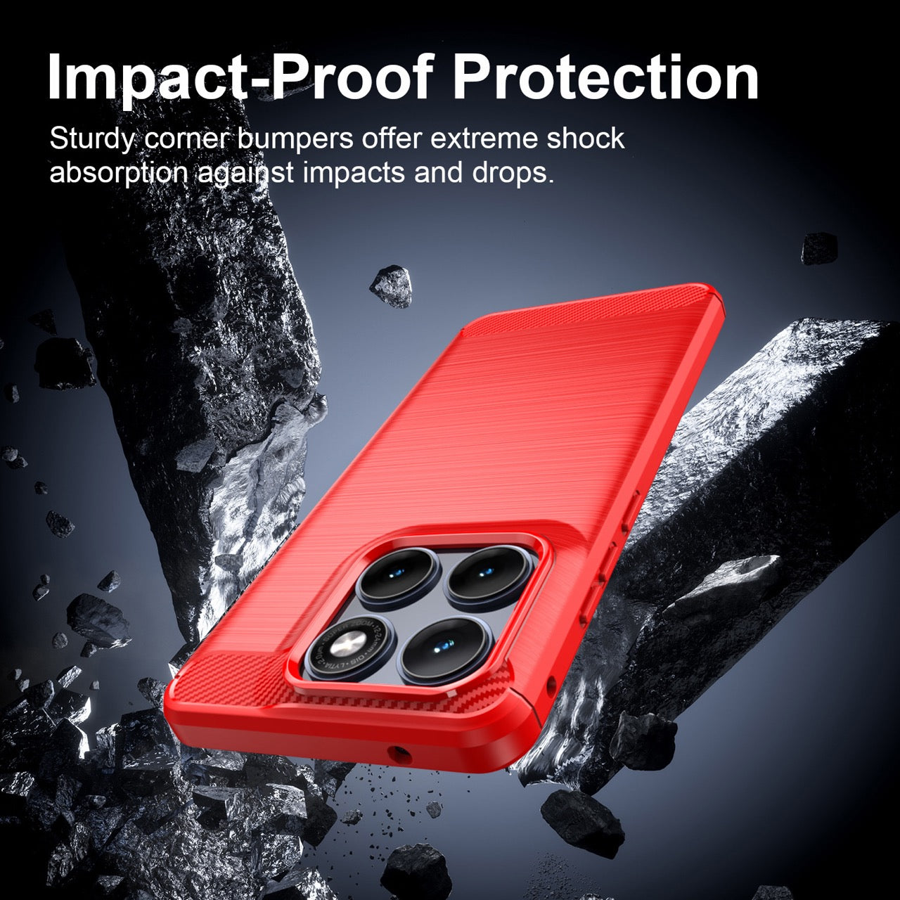 Motorola Edge 70 Fusion Carbon Fibre TPU Case Slim Shockproof Cover Red