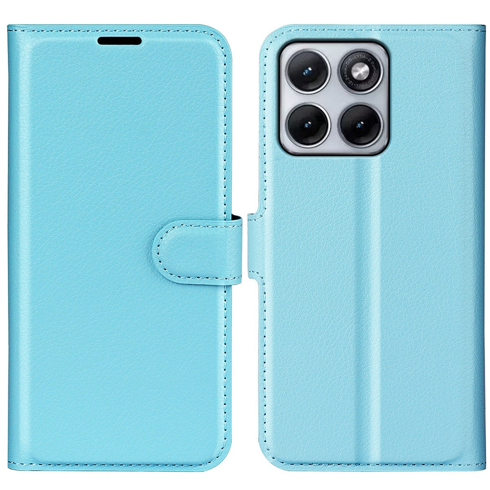 Wallet Case for Motorola Edge 70 Fusion – PU Leather Flip Cover with Card Holder & Stand [LightBlue]