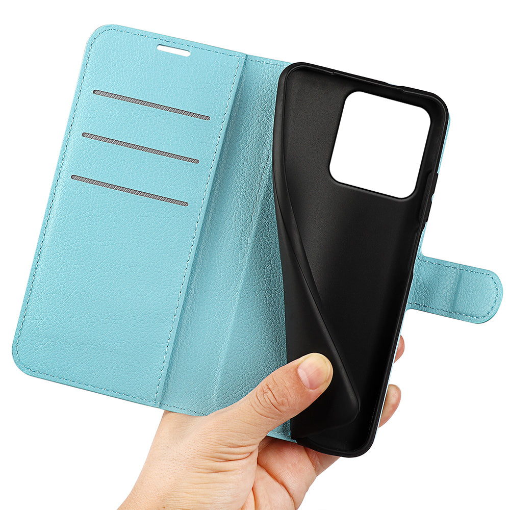 Wallet Case for Motorola Edge 70 Fusion – PU Leather Flip Cover with Card Holder & Stand [LightBlue]