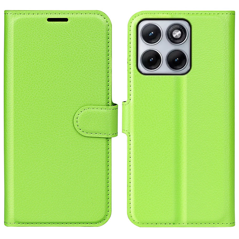 Wallet Case for Motorola Edge 70 Fusion – PU Leather Flip Cover with Card Holder & Stand [Green]