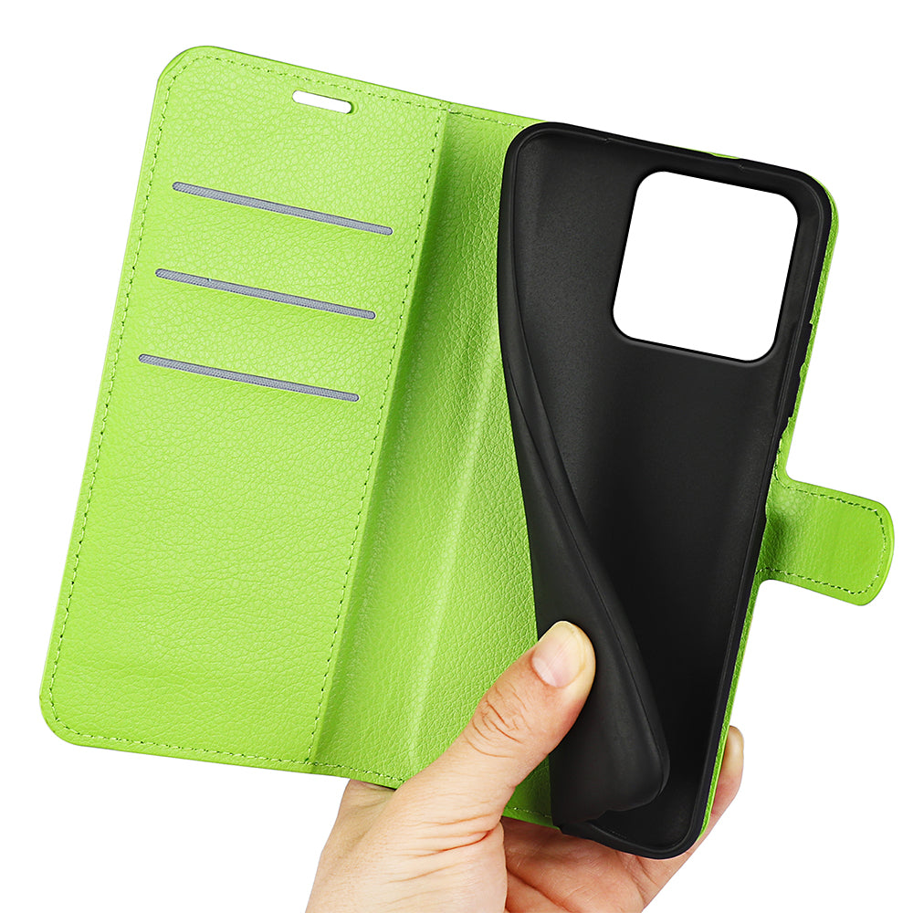 Wallet Case for Motorola Edge 70 Fusion – PU Leather Flip Cover with Card Holder & Stand [Green]