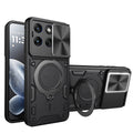 Motorola Edge 70 Fusion Ring Kickstand Case w/ Camera Cover [Black] - Black
