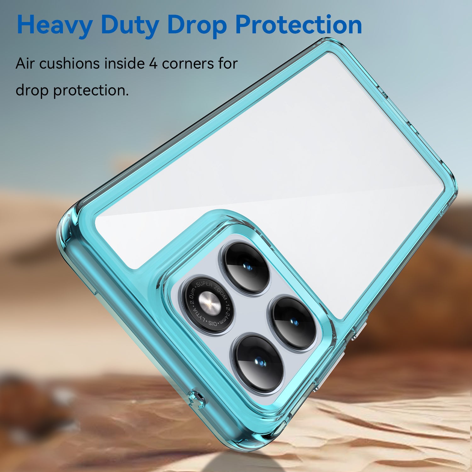 Motorola Edge 70 Fusion Soft TPU Bumper Shockproof Cover Case [Clear Blue]