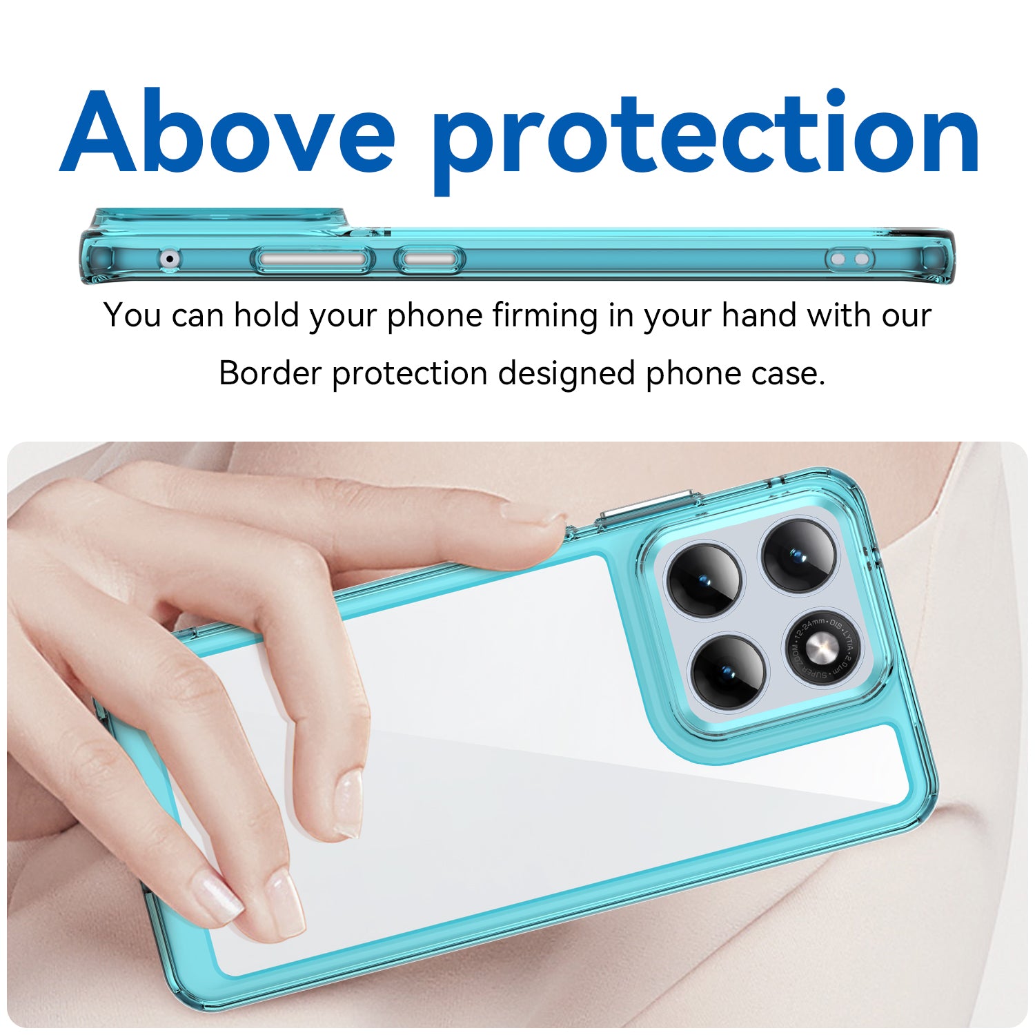 Motorola Edge 70 Fusion Soft TPU Bumper Shockproof Cover Case [Clear Blue]