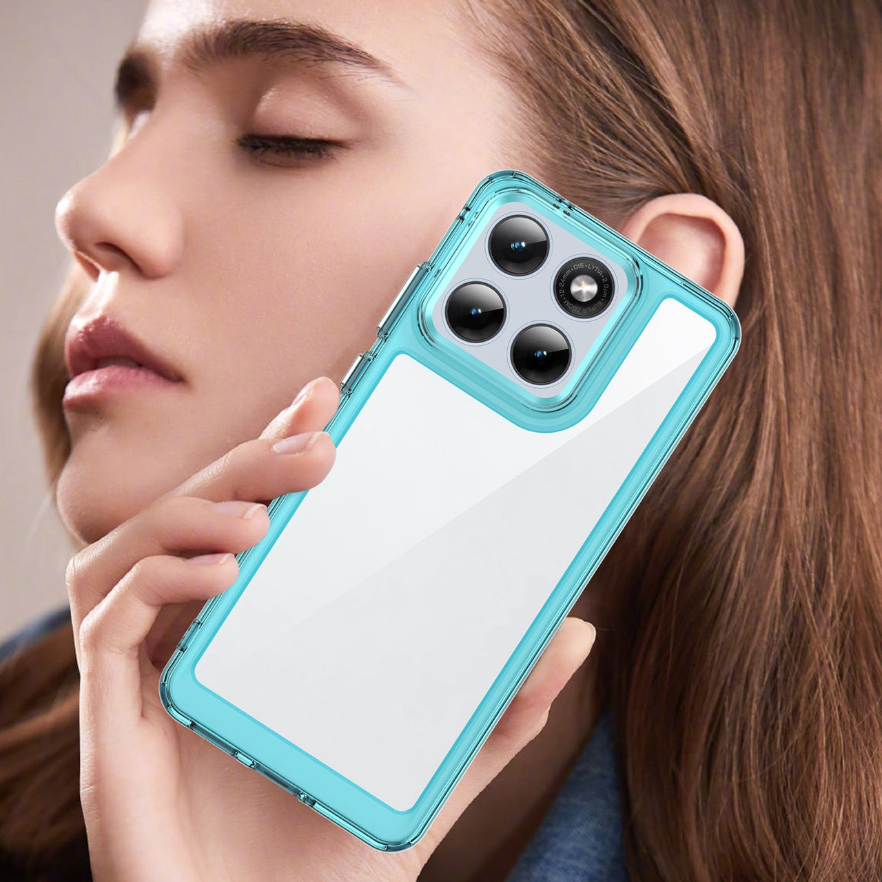 Motorola Edge 70 Fusion Soft TPU Bumper Shockproof Cover Case [Clear Blue]