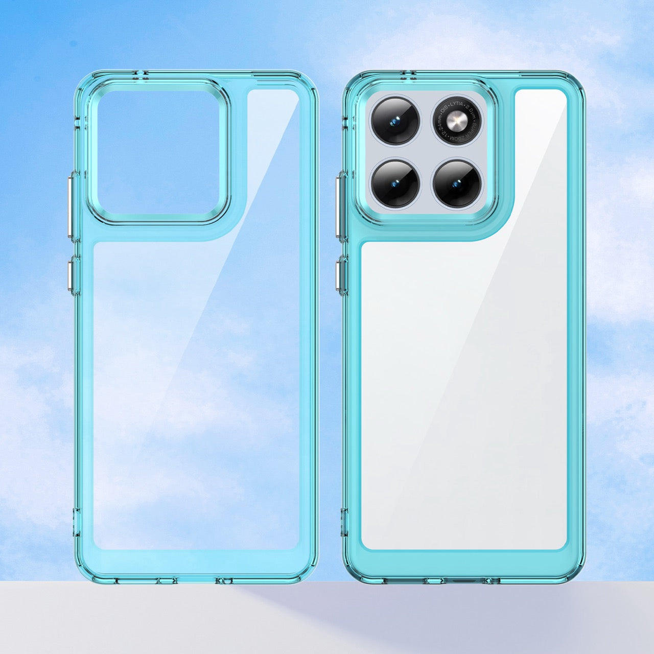 Motorola Edge 70 Fusion Soft TPU Bumper Shockproof Cover Case [Clear Blue]