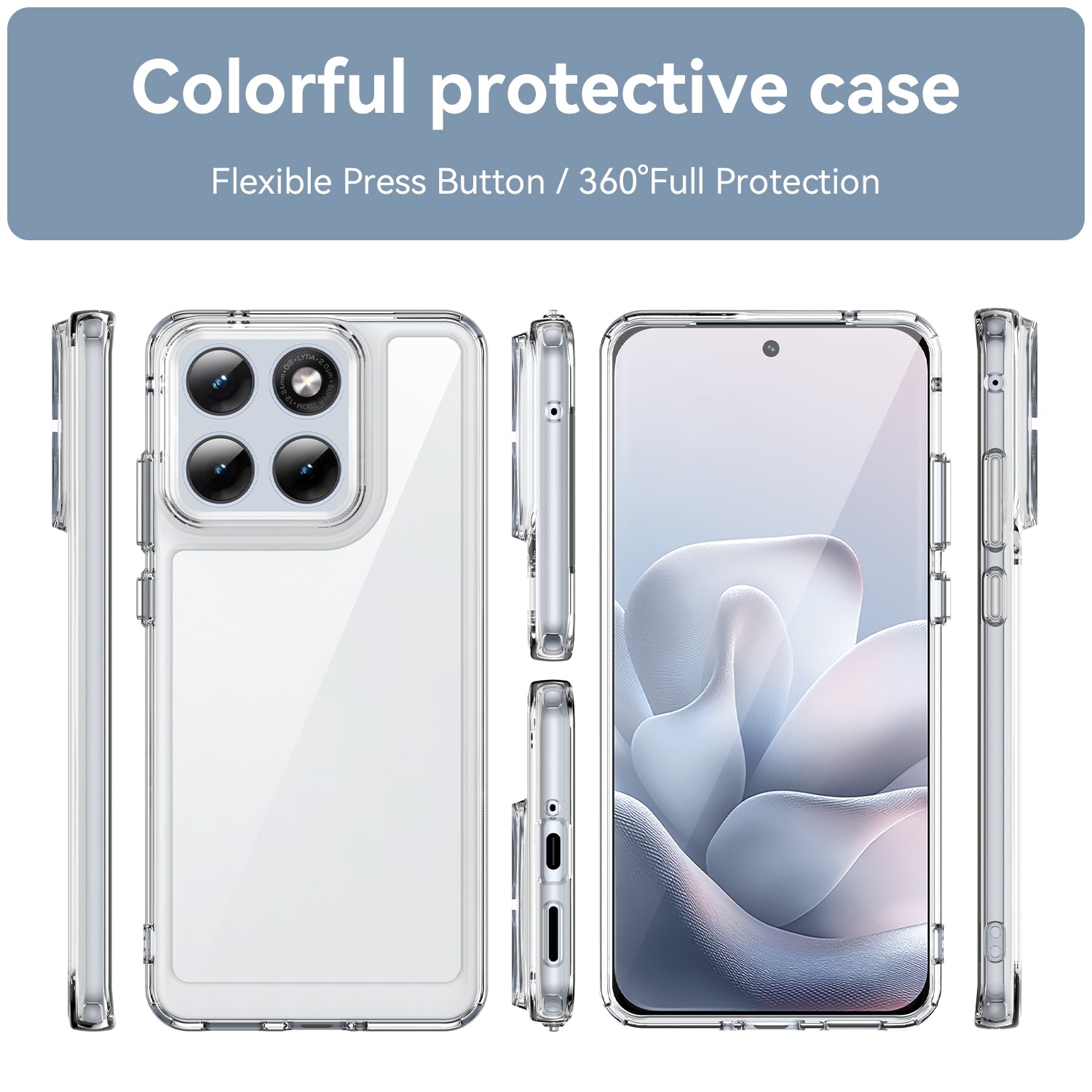Motorola Edge 70 Fusion Soft TPU Bumper Shockproof Cover Case [Clear]