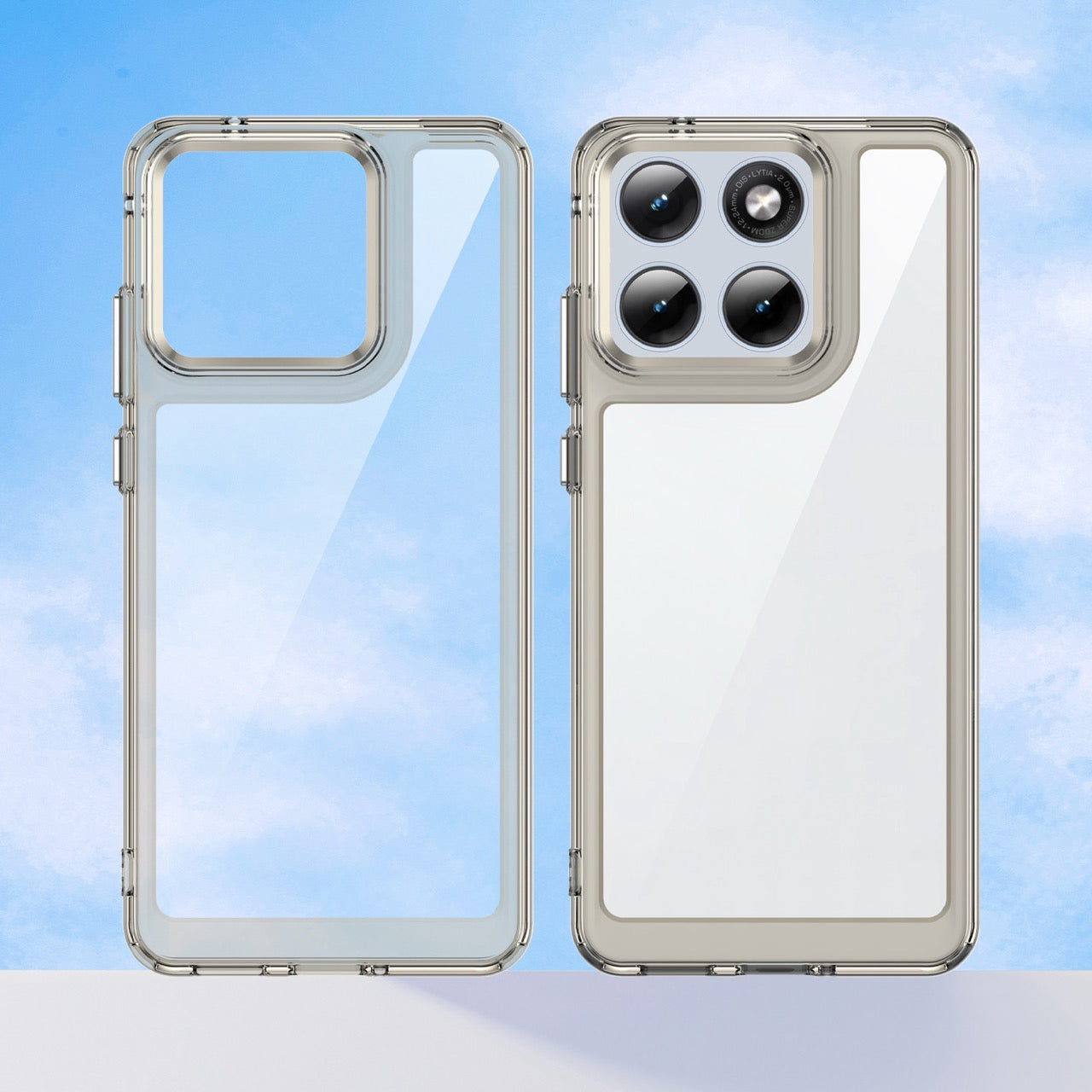 Motorola Edge 70 Fusion Soft TPU Bumper Shockproof Cover Case [Clear Grey]
