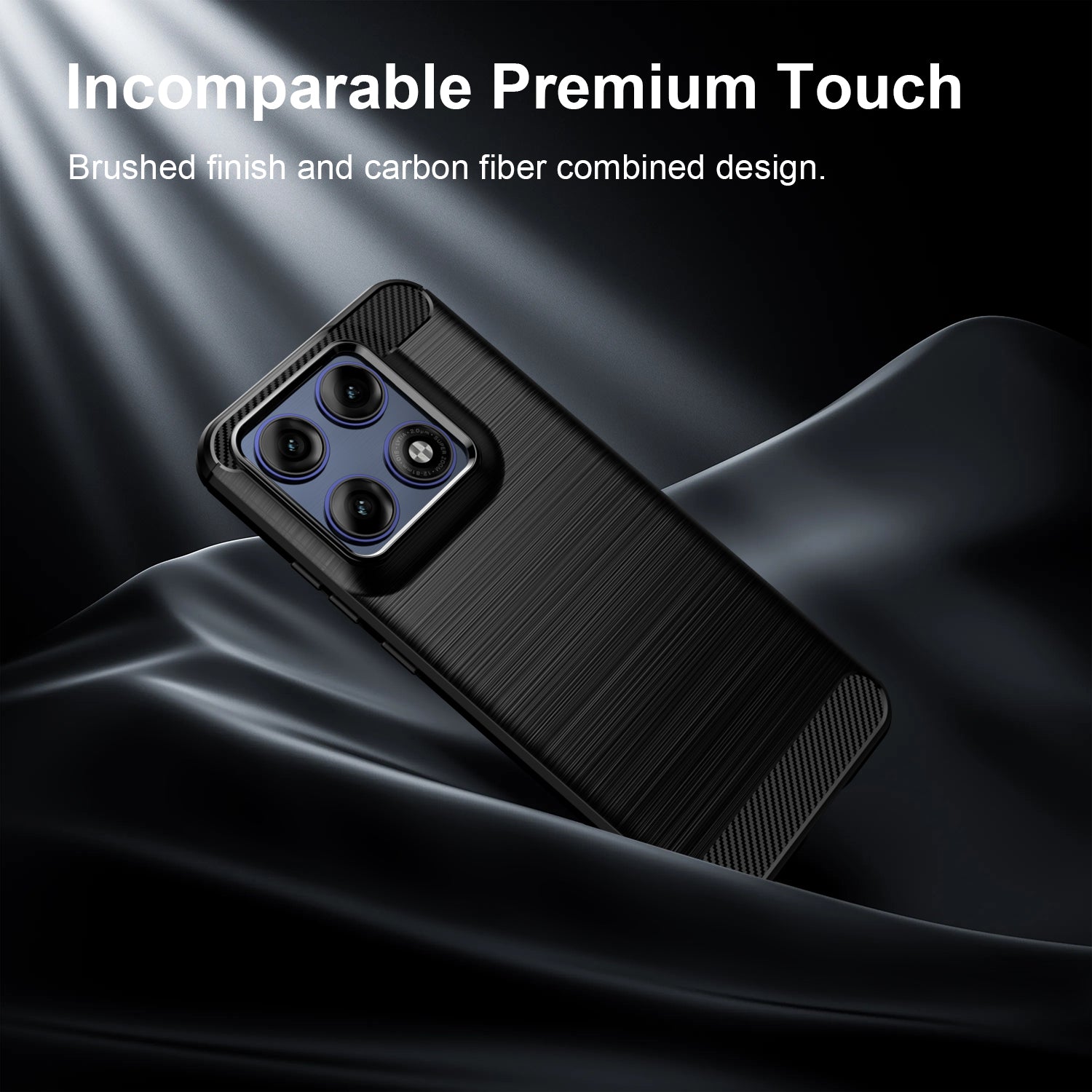 Samsung Edge 70 Pro Carbon Fibre TPU Case Slim Shockproof Cover Black