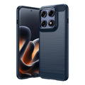 Samsung Edge 70 Pro Carbon Fibre TPU Case Slim Shockproof Cover Navy - Navy