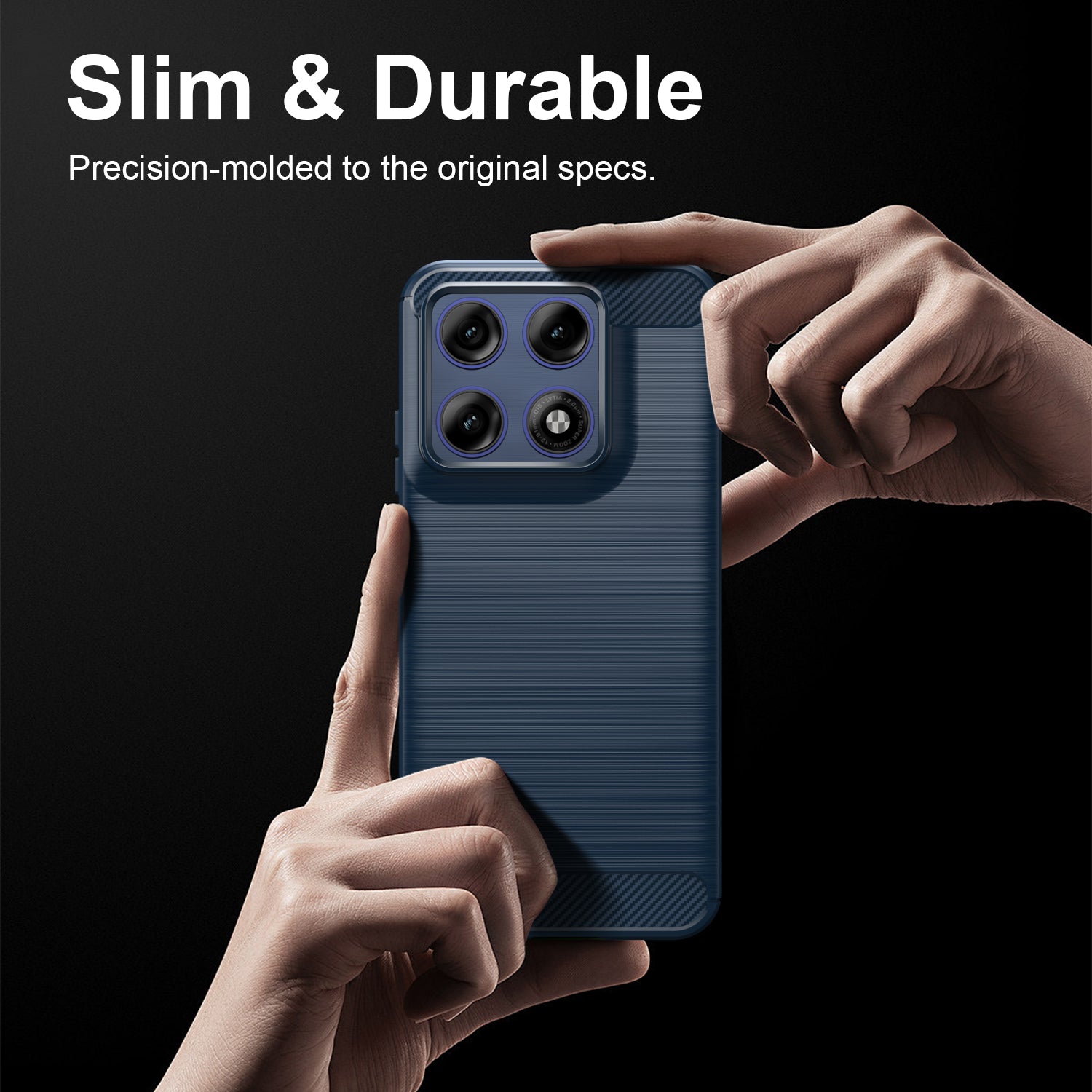 Samsung Edge 70 Pro Carbon Fibre TPU Case Slim Shockproof Cover Navy