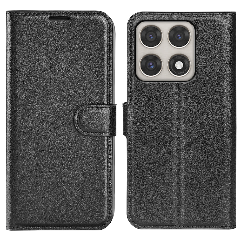 Wallet Case for Motorola Edge 70 Pro – PU Leather Flip Cover with Card Holder & Stand [Black]