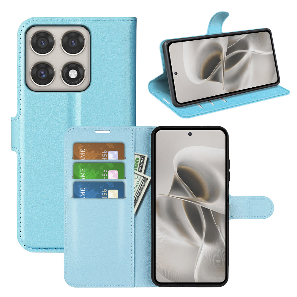 Wallet Case for Motorola Edge 70 Pro – PU Leather Flip Cover with Card Holder & Stand [LightBlue]