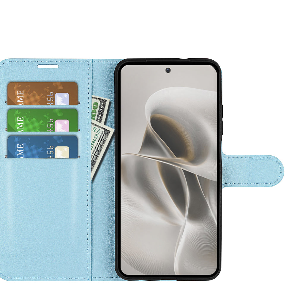 Wallet Case for Motorola Edge 70 Pro – PU Leather Flip Cover with Card Holder & Stand [LightBlue]