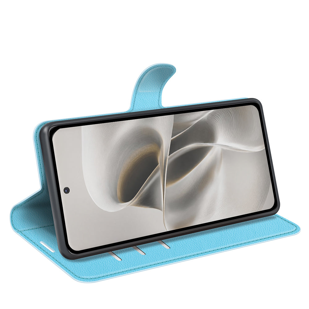 Wallet Case for Motorola Edge 70 Pro – PU Leather Flip Cover with Card Holder & Stand [LightBlue]