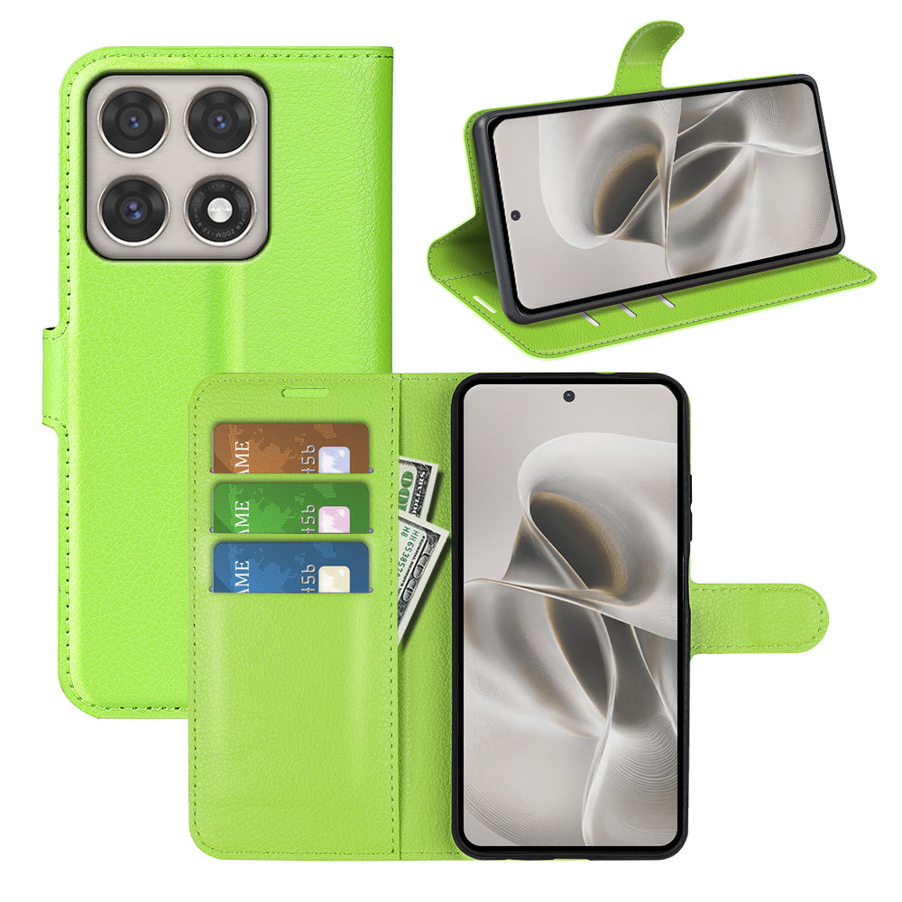 Wallet Case for Motorola Edge 70 Pro – PU Leather Flip Cover with Card Holder & Stand [Green]