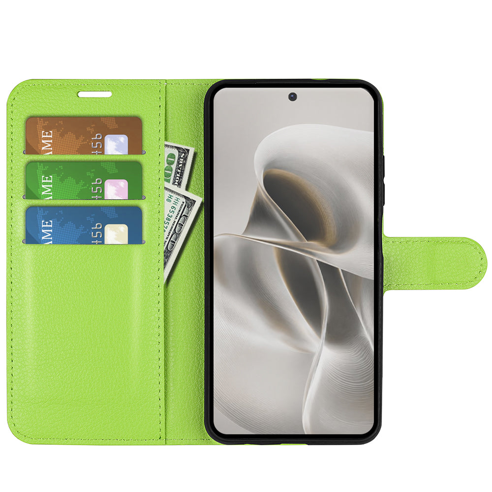 Wallet Case for Motorola Edge 70 Pro – PU Leather Flip Cover with Card Holder & Stand [Green]