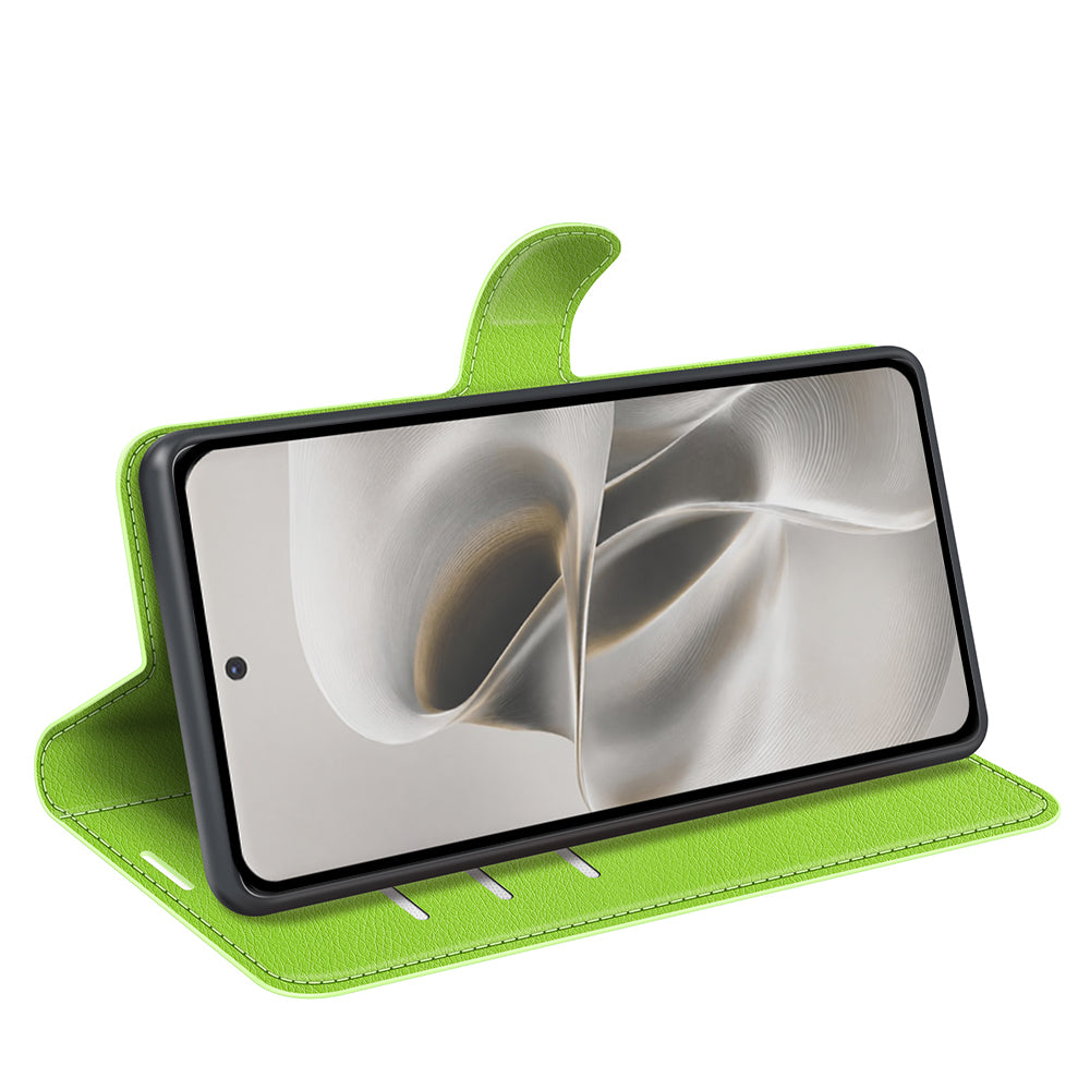 Wallet Case for Motorola Edge 70 Pro – PU Leather Flip Cover with Card Holder & Stand [Green]