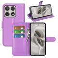 Wallet Case for Motorola Edge 70 Pro – PU Leather Flip Cover with Card Holder & Stand [Purple] - Purple
