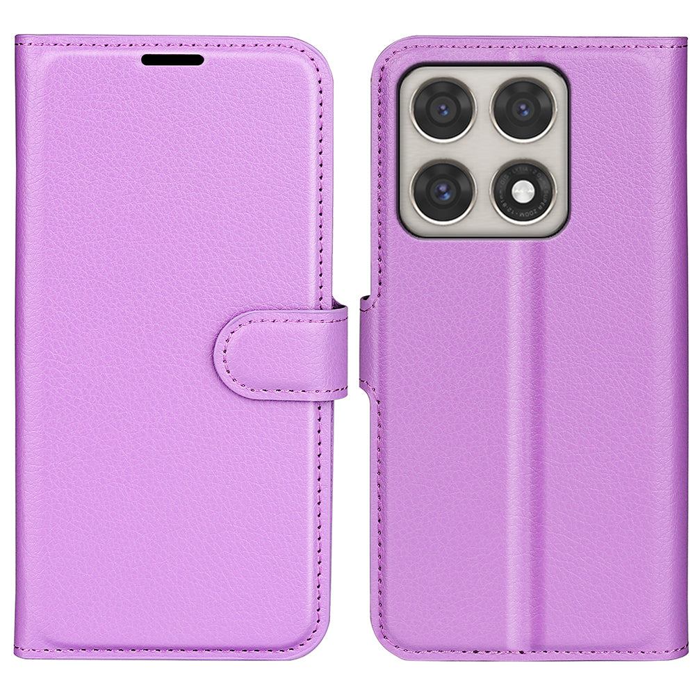 Wallet Case for Motorola Edge 70 Pro – PU Leather Flip Cover with Card Holder & Stand [Purple]