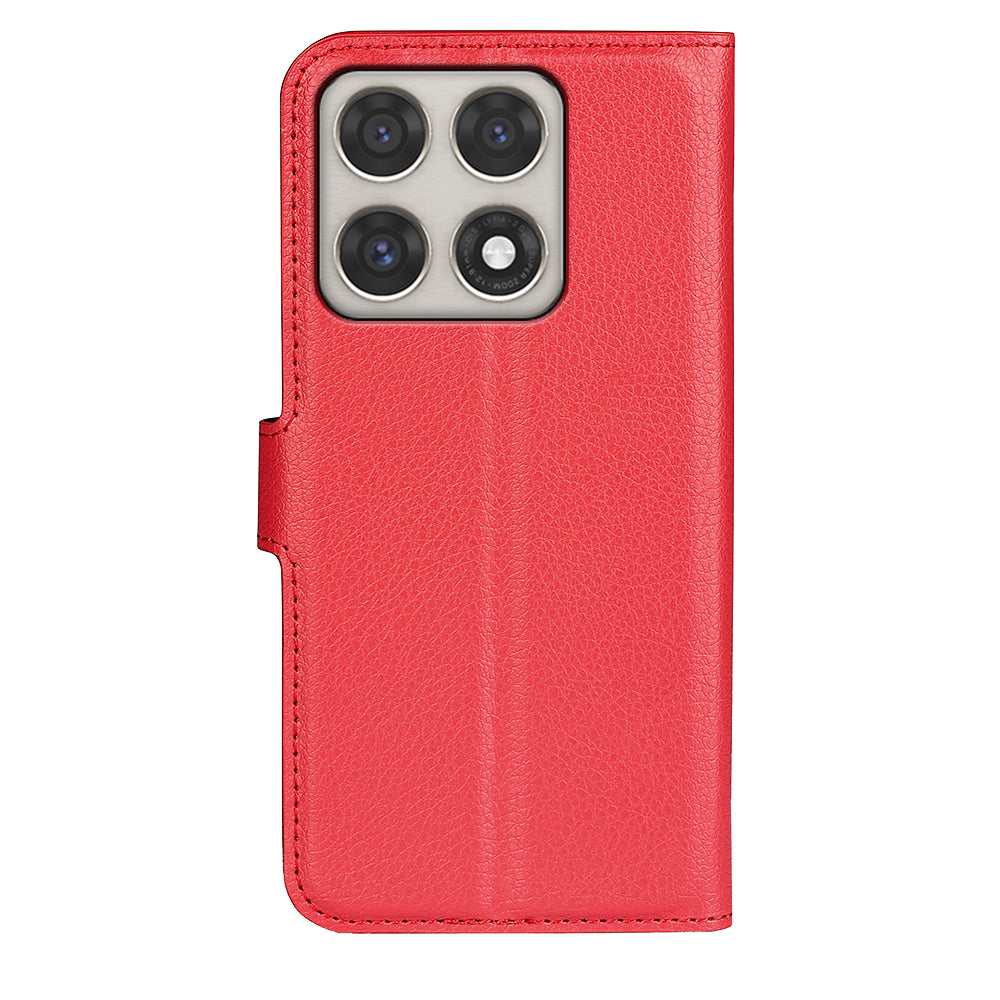 Wallet Case for Motorola Edge 70 Pro – PU Leather Flip Cover with Card Holder & Stand [Red]