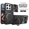 Motorola Edge 70 Pro Ring Kickstand Case w/ Camera Cover [Black] - Black