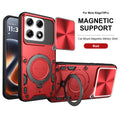 Motorola Edge 70 Pro Ring Kickstand Case w/ Camera Cover [Red] - Red