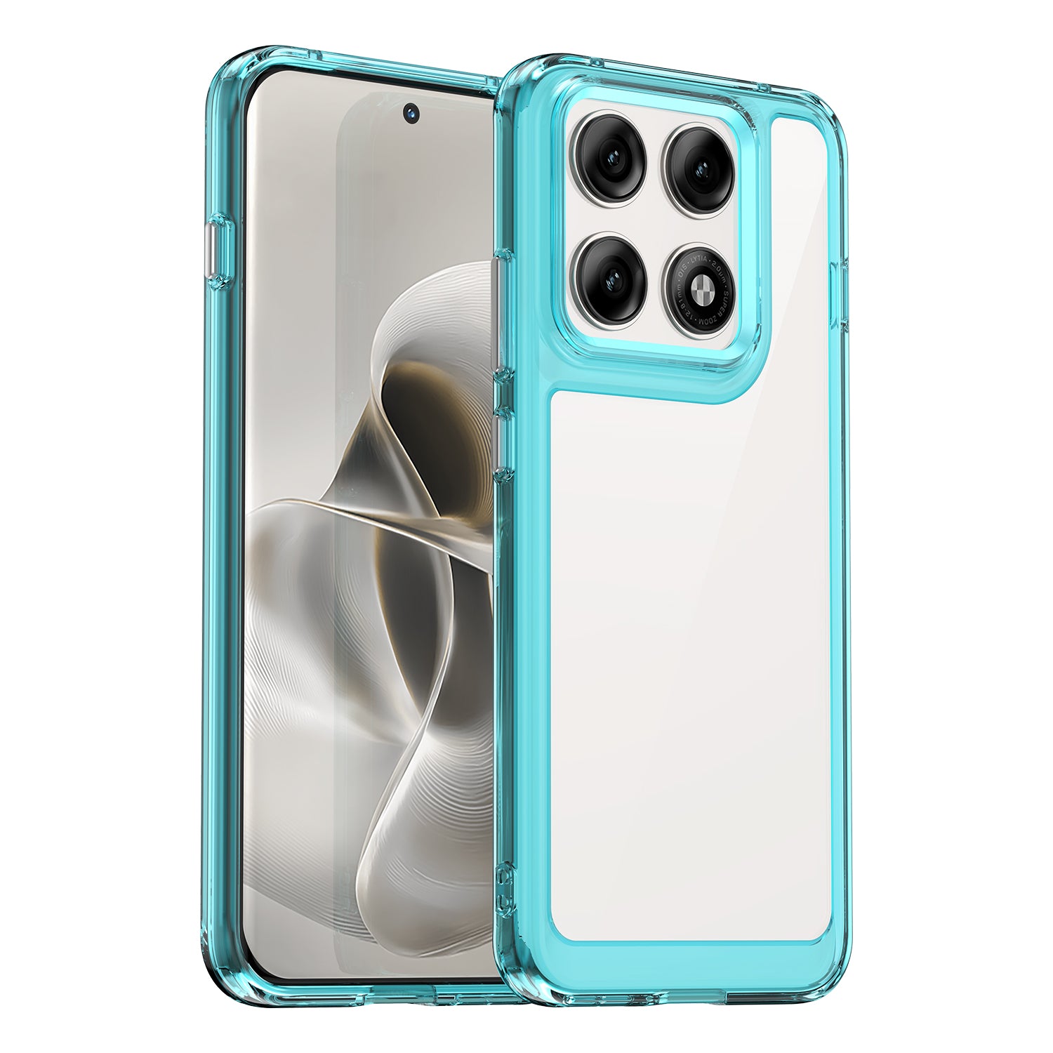 Motorola Edge 70 Pro Soft TPU Bumper Shockproof Cover Case [Clear Blue]