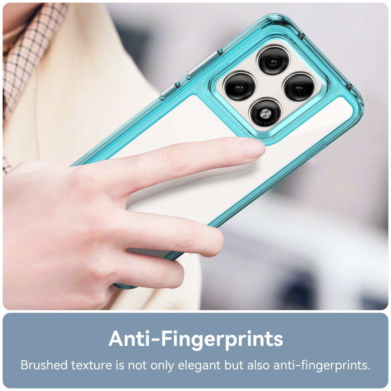 Motorola Edge 70 Pro Soft TPU Bumper Shockproof Cover Case [Clear Blue]