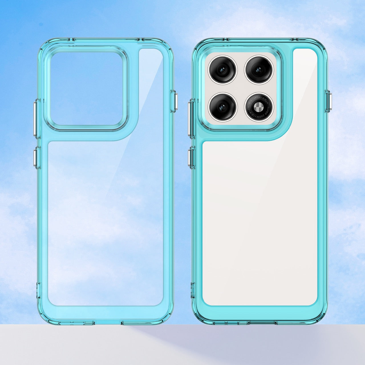Motorola Edge 70 Pro Soft TPU Bumper Shockproof Cover Case [Clear Blue]