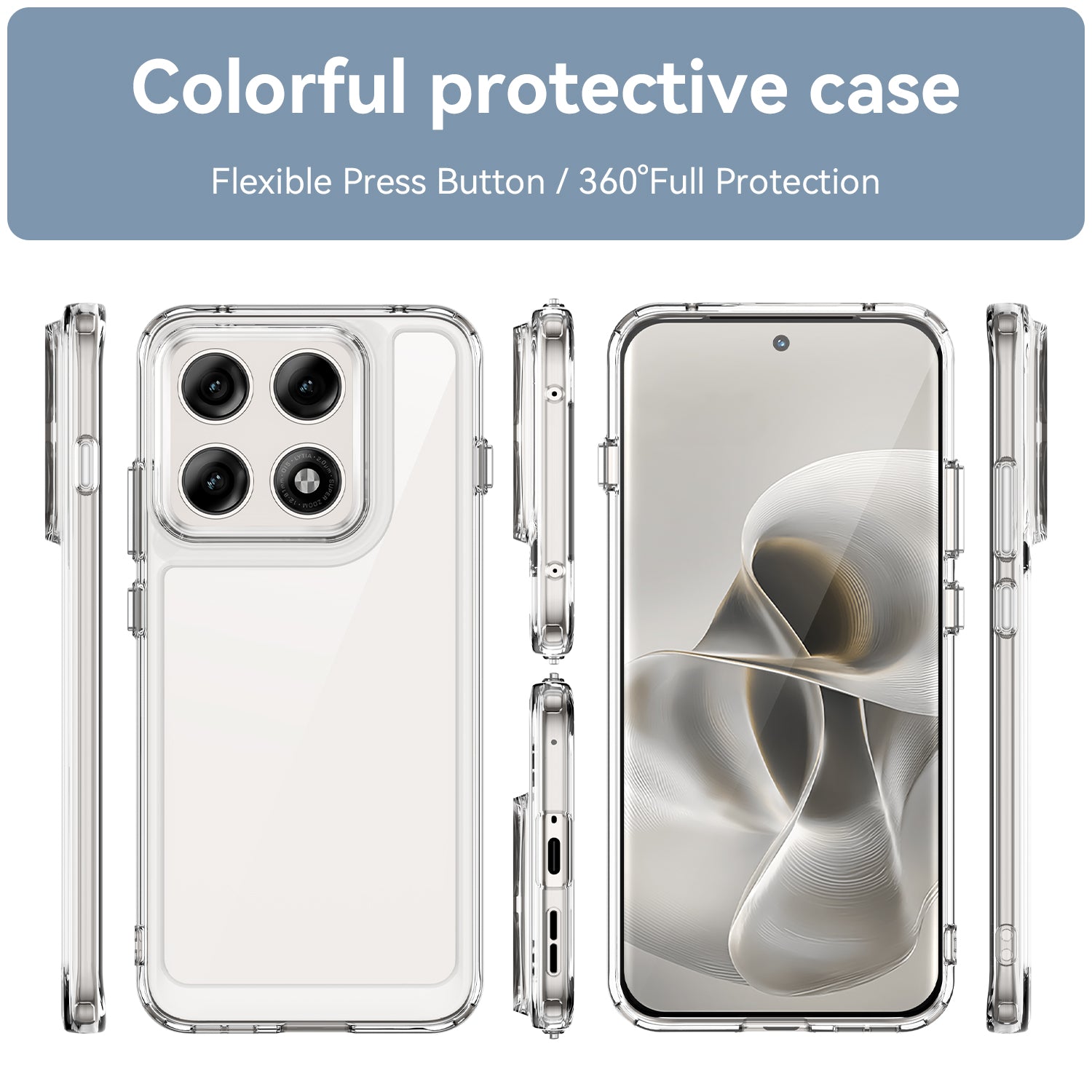 Motorola Edge 70 Pro Soft TPU Bumper Shockproof Cover Case [Clear]