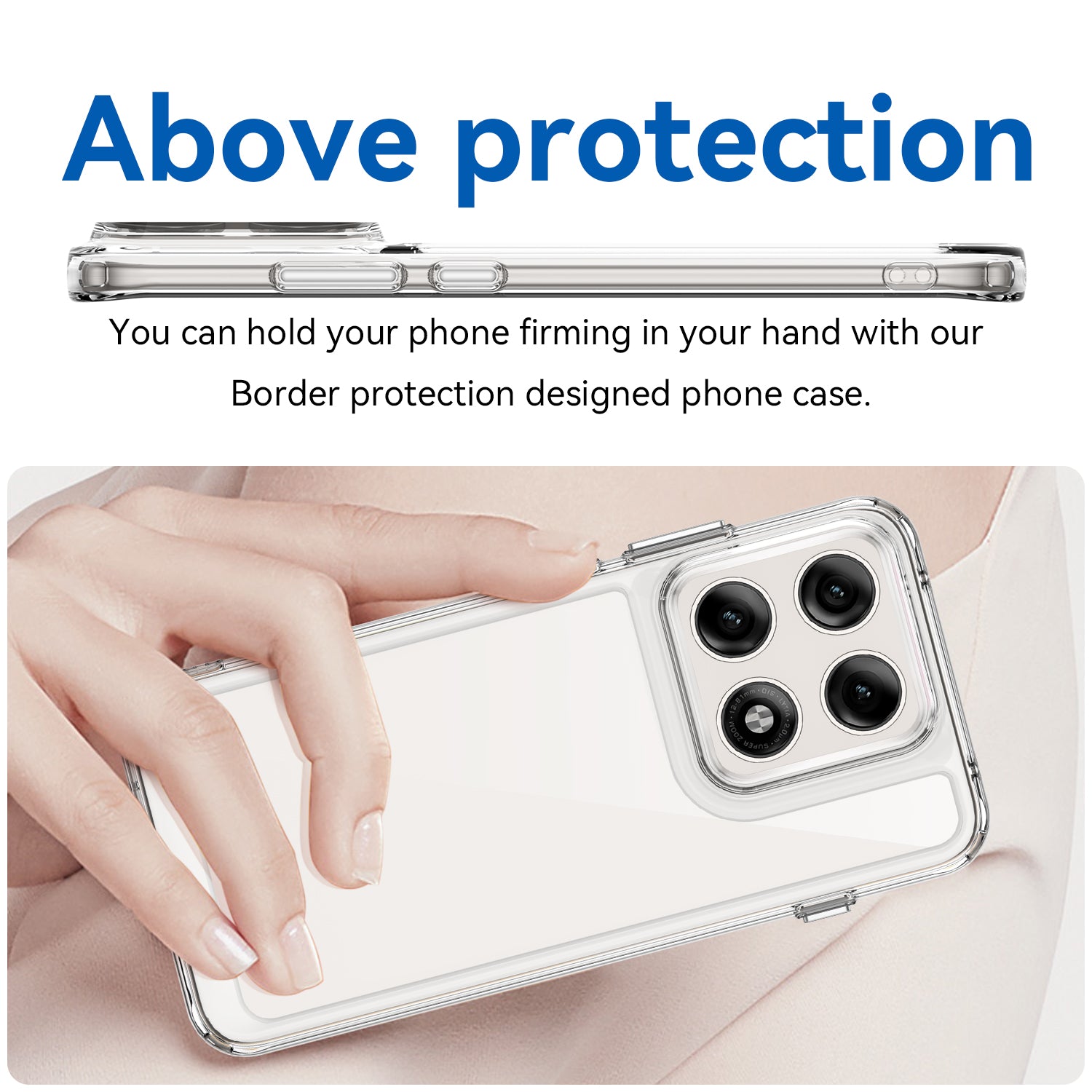 Motorola Edge 70 Pro Soft TPU Bumper Shockproof Cover Case [Clear]
