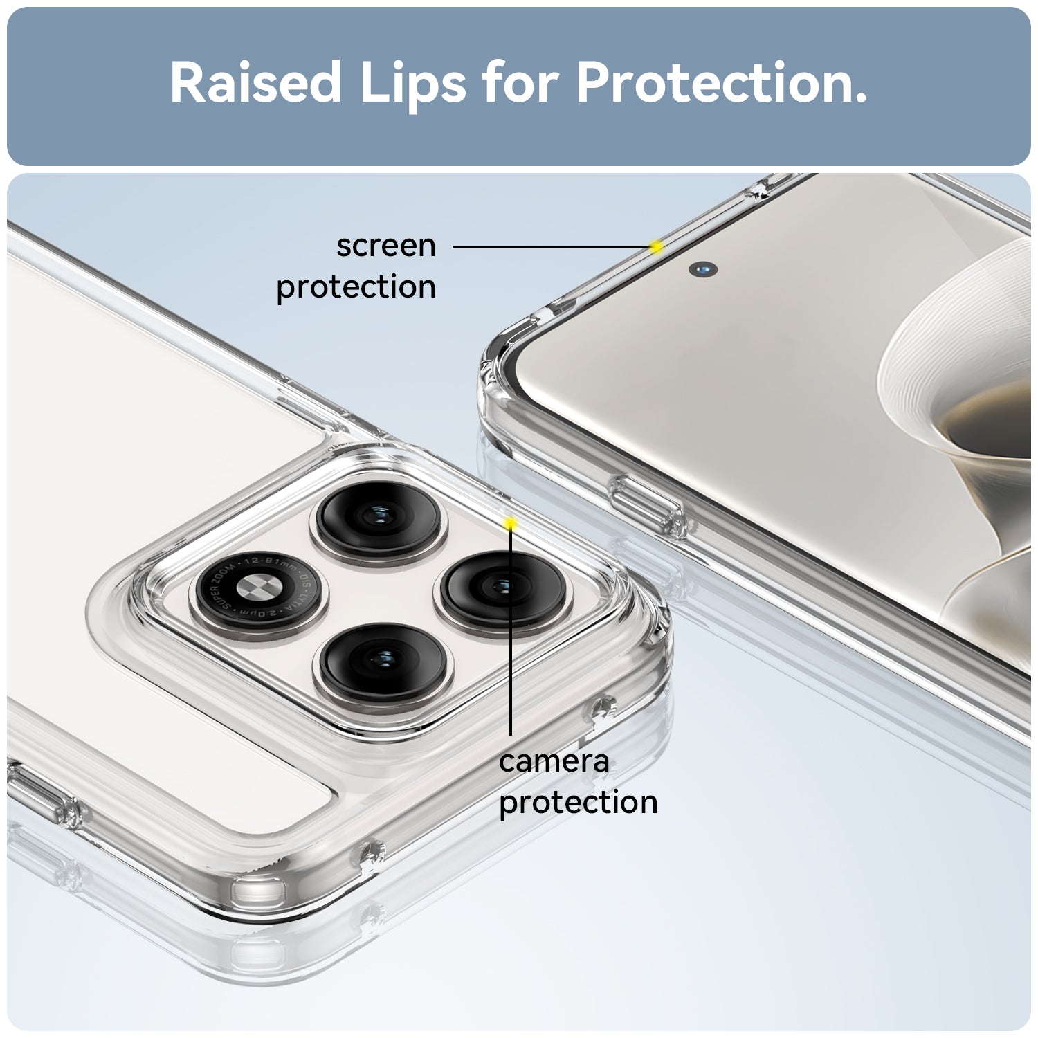 Motorola Edge 70 Pro Soft TPU Bumper Shockproof Cover Case [Clear]
