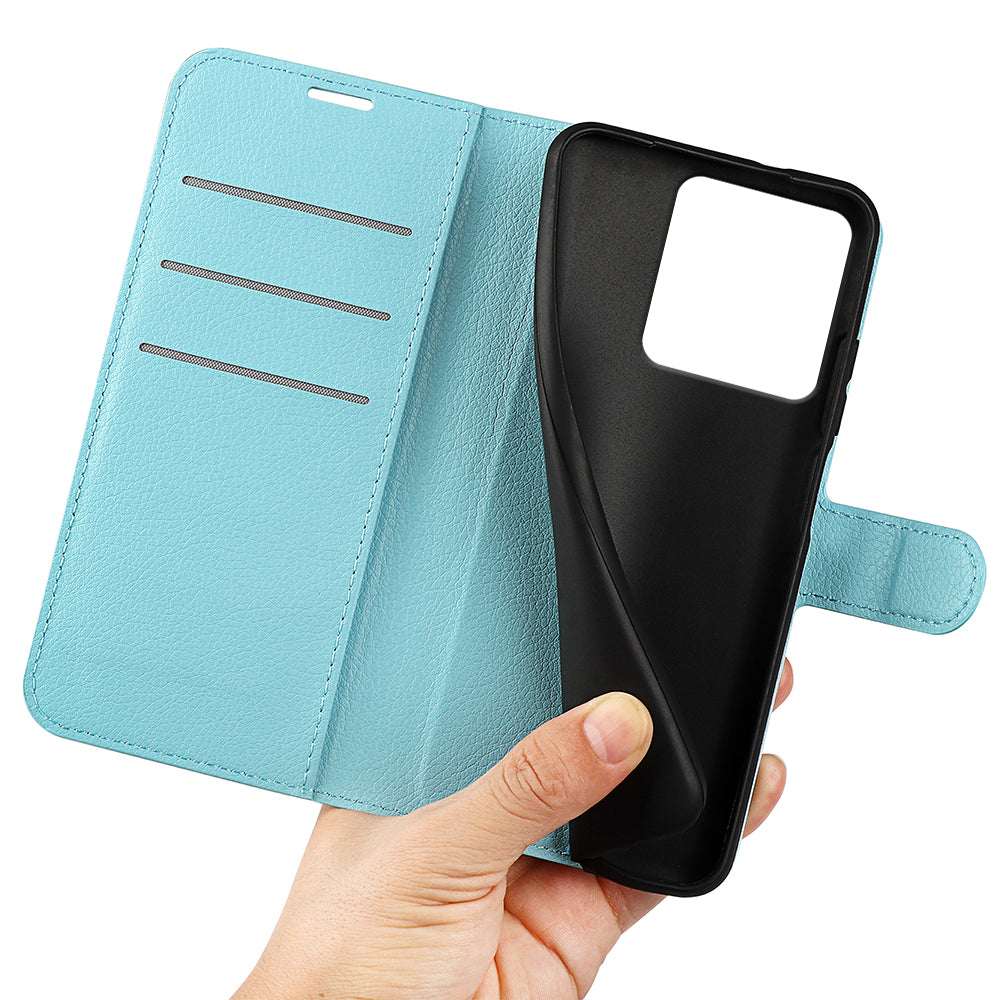 Wallet Case for Motorola Edge 70 – PU Leather Flip Cover with Card Holder & Stand [LightBlue]